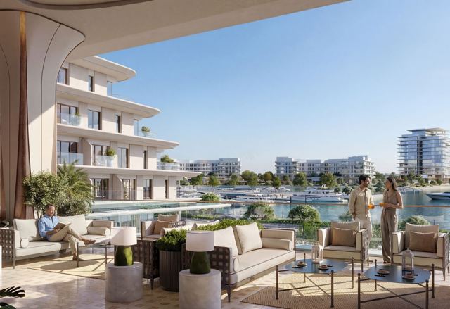 Terrace living over the marina